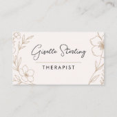 Carte De Visite Modern Floral Counseling Professional (Devant)