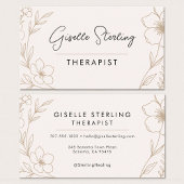 Carte De Visite Modern Floral Counseling Professional