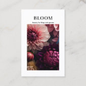 Carte De Visite Modern Flower QR Code (Devant)