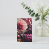 Carte De Visite Modern Flower QR Code (Debout devant)