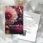 Carte De Visite Modern Flower QR Code