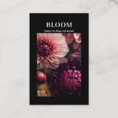 Carte De Visite Modern Flower QR Code (Devant)