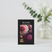 Carte De Visite Modern Flower QR Code (Debout devant)