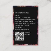 Carte De Visite Modern Flower QR Code (Dos)