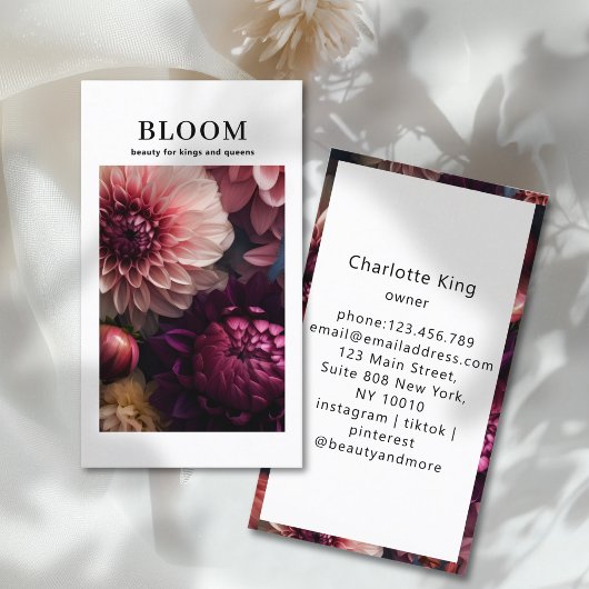 Carte De Visite Modern Flower Salon