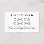 Carte De Visite Modern Flower Salon Loyalty (Dos)