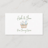 Carte De Visite Modern Fresh Custom House Cleaning Services (Devant)