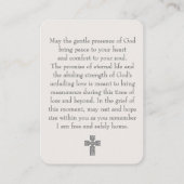 Carte De Visite Modern Funeral Cross Photo Prayer Card  (Dos)