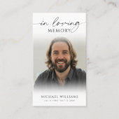 Carte De Visite Modern Funeral In Loving Memory Photo Prayer Card (Devant)