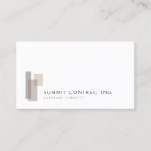 Carte De Visite Modern General Contractor Logo (Devant)