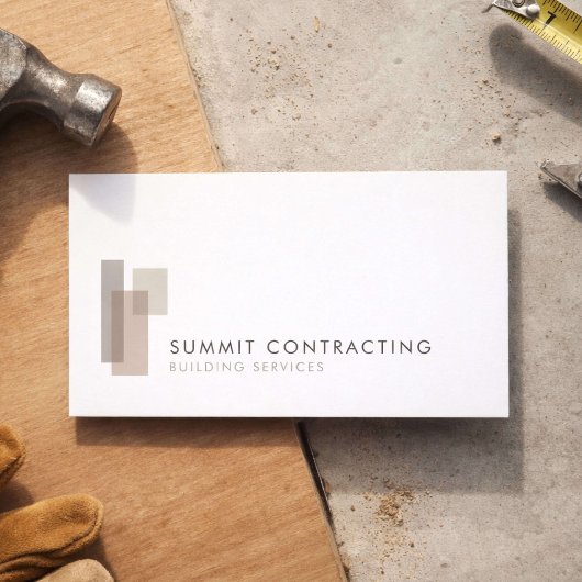 Carte De Visite Modern General Contractor Logo