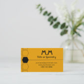 Carte De Visite Modern geometric black and yellow (Debout devant)