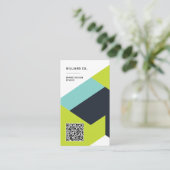 Carte De Visite Modern Geometric Vertical Business Card (Debout devant)
