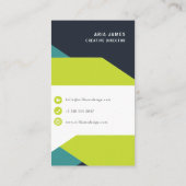 Carte De Visite Modern Geometric Vertical Business Card (Dos)