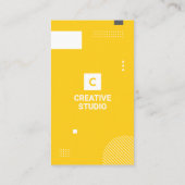 Carte De Visite Modern Geometric Yellow and Gray, Professional (Dos)
