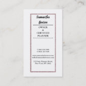 Carte De Visite Modern Girl Faux Parties scintillant rose Bokeh Pl (Dos)