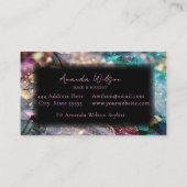 Carte De Visite Modern Glitter and Marble Abstract  Business Card (Dos)