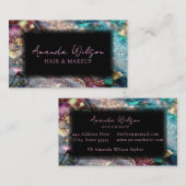 Carte De Visite Modern Glitter and Marble Abstract  Business Card (Devant / Derrière)