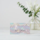 Carte De Visite Modern Glitter Business Card (Debout devant)