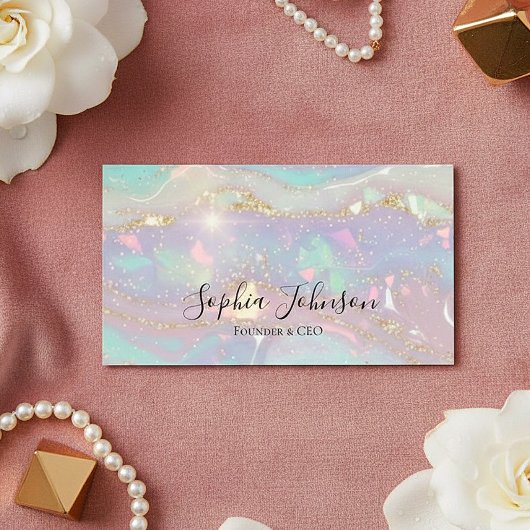 Carte De Visite Modern Glitter Business Card