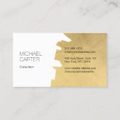 Carte De Visite Modern Gold Consultant Professional White (Dos)