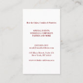 Carte De Visite Modern Gold Glitter Whisk Bakery (Dos)