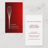 Carte De Visite Modern Gold Glitter Whisk Bakery (Devant / Derrière)