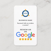 Carte De Visite Modern Google Review With QR Code (Devant)
