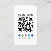Carte De Visite Modern Google Review With QR Code (Dos)
