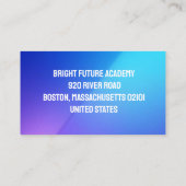 Carte De Visite Modern Gradient English Teacher Professional (Dos)