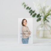 Carte De Visite Modern Graphic Designer Professional Photo QR Code (Debout devant)