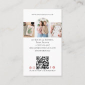 Carte De Visite Modern Graphic Designer Professional Photo QR Code (Dos)
