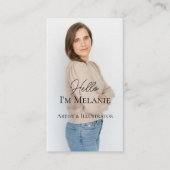 Carte De Visite Modern Graphic Designer Professional Photo QR Code (Devant)
