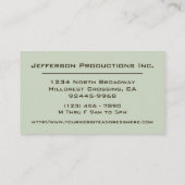 Carte De Visite Modern Grunge Style Company (Dos)