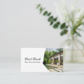 Carte De Visite Modern Guest House QR Code Vacation Rental Photo (Debout devant)