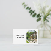 Carte De Visite Modern Guest House Vacation Rental QR Code Photo (Debout devant)