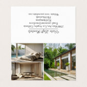 Carte De Visite Modern Guest House Vacation Rental Three Photo (Extérieur déplié)