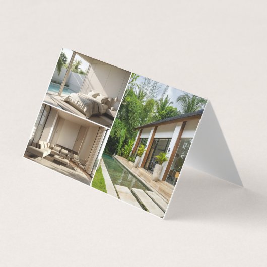 Carte De Visite Modern Guest House Vacation Rental Three Photo (Devant)