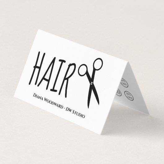 Carte De Visite Modern Hairdressers Loyalty (Devant)