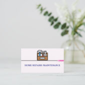 Carte De Visite Modern handyman construction custom logo (Debout devant)