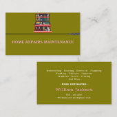 Carte De Visite Modern handyman construction custom logo (Devant / Derrière)