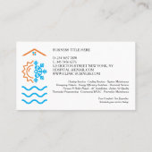 Carte De Visite Modern Heating Cooling Experts HVAC (Dos)