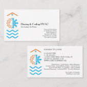 Carte De Visite Modern Heating Cooling Experts HVAC (Devant / Derrière)