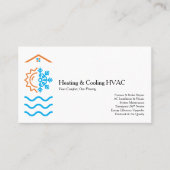 Carte De Visite Modern Heating Cooling Experts HVAC (Devant)