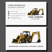 Carte De Visite Modern Heavy Equipment Construction Company