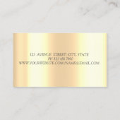 Carte De Visite Modern Holographic Gold Diamonds Lotus Opal Stone (Dos)