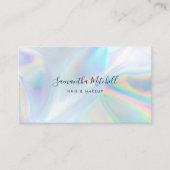 Carte De Visite Modern Holographic QR Code Script (Devant)