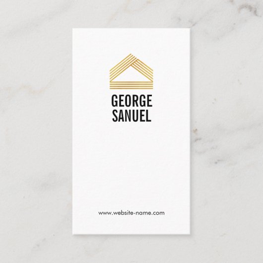 Carte De Visite Modern Home Design Custom Abstract Logo (Devant)