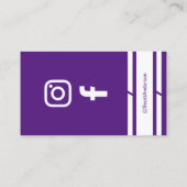 Carte De Visite Modern Home Logo Social Media QR Code Purple (Dos)