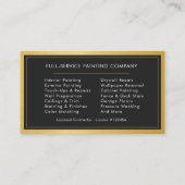 Carte De Visite Modern Home Painter Contractor Painting Service (Dos)